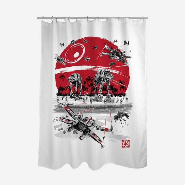 Battle On The Beach-None-Polyester-Shower Curtain-DrMonekers
