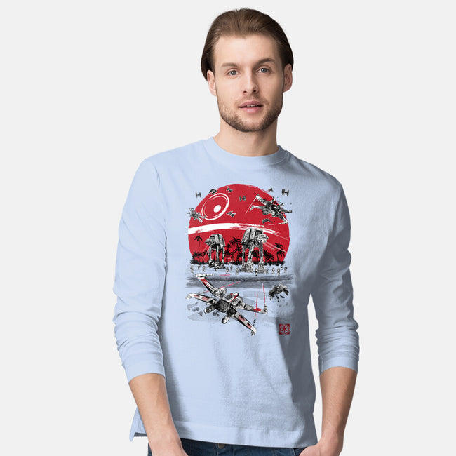 Battle On The Beach-Mens-Long Sleeved-Tee-DrMonekers