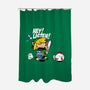 Listen-None-Polyester-Shower Curtain-demonigote