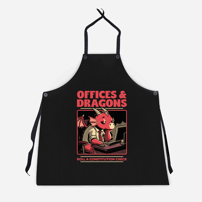 Dragon Office RPG-Unisex-Kitchen-Apron-Studio Mootant