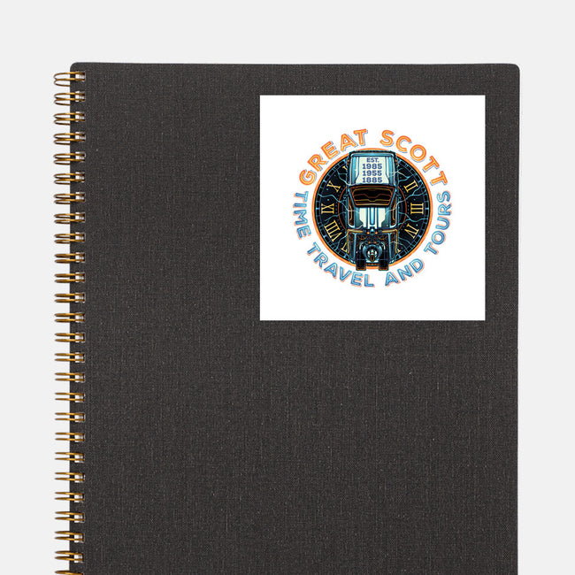 Time Travel And Tours-None-Glossy-Sticker-momma_gorilla