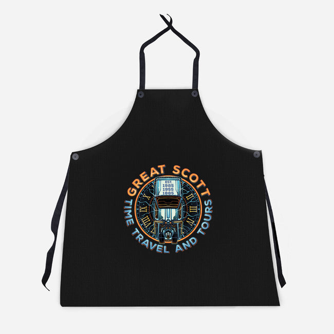 Time Travel And Tours-Unisex-Kitchen-Apron-momma_gorilla