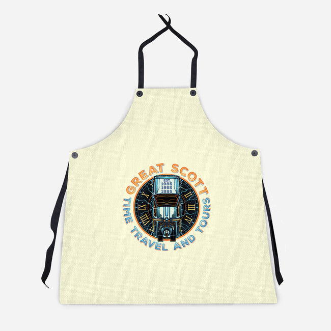 Time Travel And Tours-Unisex-Kitchen-Apron-momma_gorilla