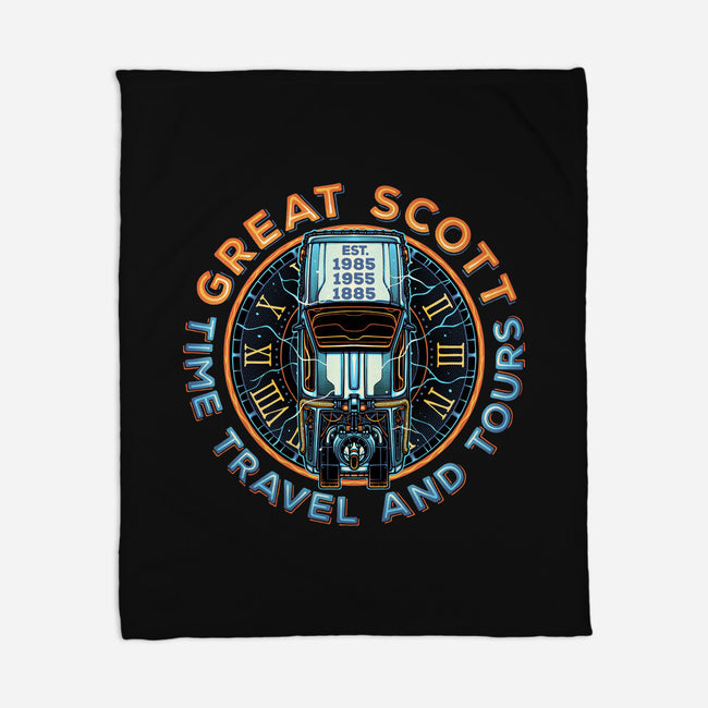 Time Travel And Tours-None-Fleece-Blanket-momma_gorilla