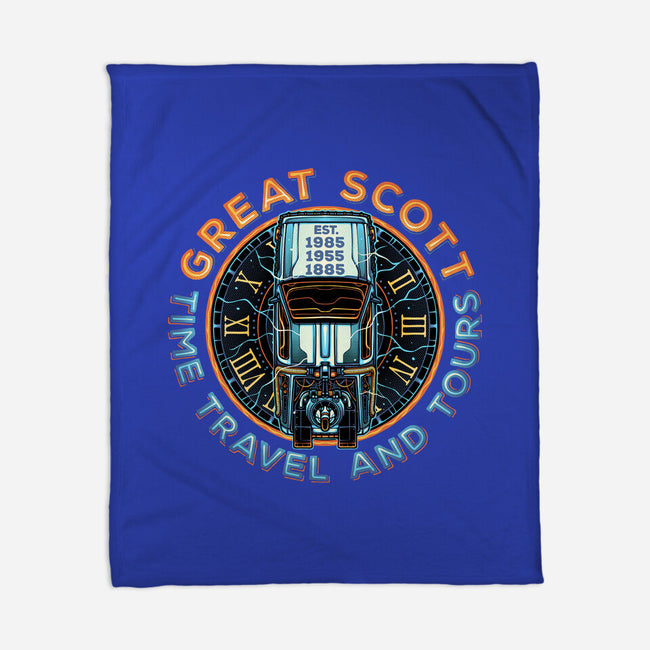 Time Travel And Tours-None-Fleece-Blanket-momma_gorilla