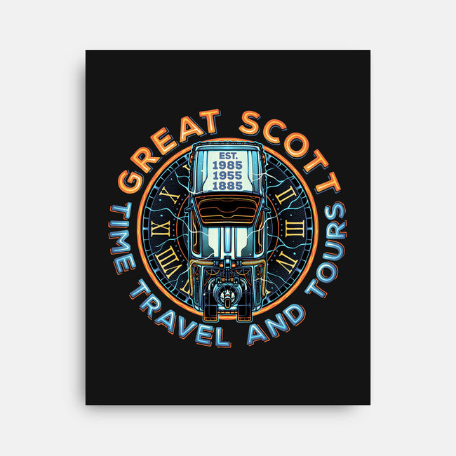 Time Travel And Tours-None-Stretched-Canvas-momma_gorilla