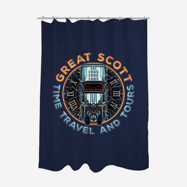 Time Travel And Tours-None-Polyester-Shower Curtain-momma_gorilla