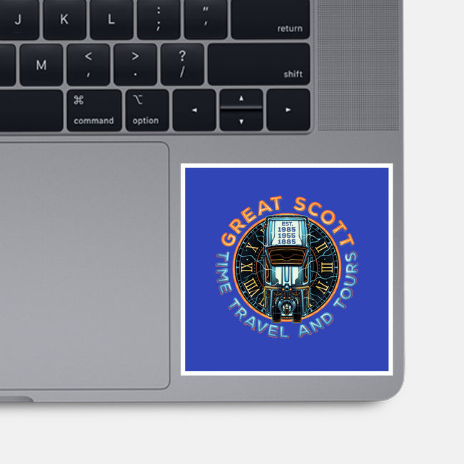 Time Travel And Tours-None-Glossy-Sticker-momma_gorilla