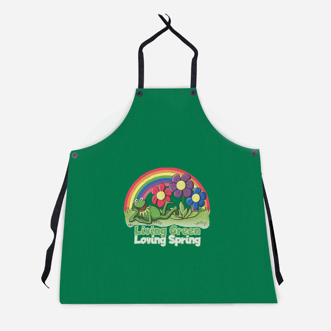 Living Green Loving Spring-Unisex-Kitchen-Apron-NMdesign
