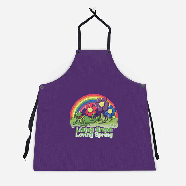 Living Green Loving Spring-Unisex-Kitchen-Apron-NMdesign