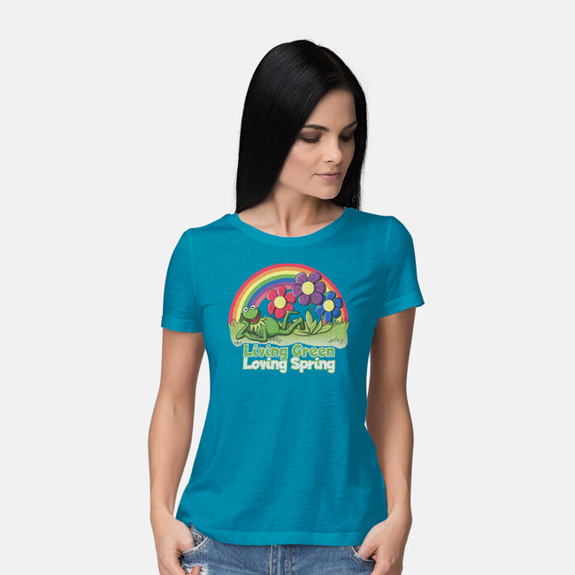 Living Green Loving Spring-Womens-Basic-Tee-NMdesign