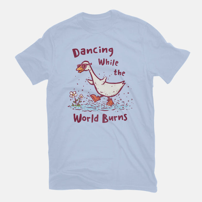 Dancing While The World Burns-Mens-Basic-Tee-kg07