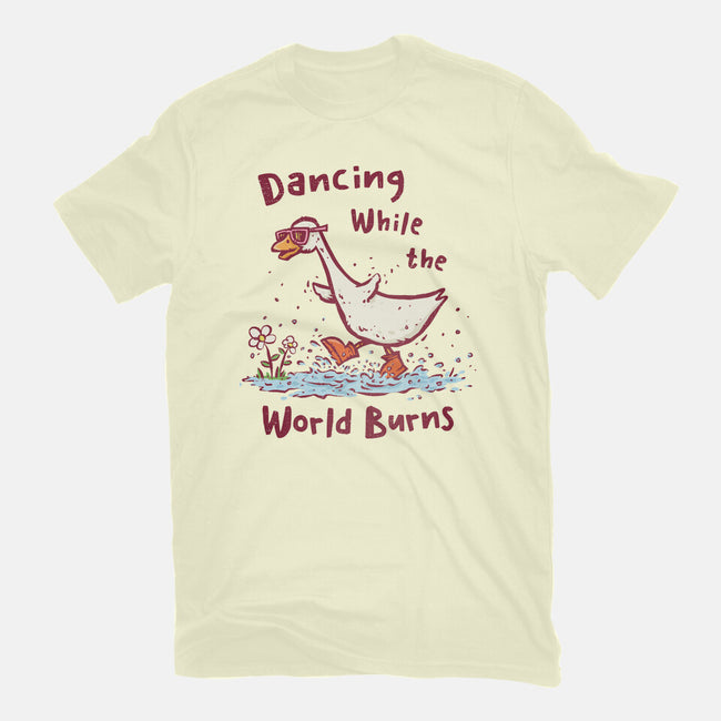 Dancing While The World Burns-Mens-Basic-Tee-kg07