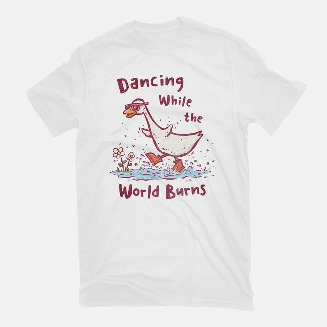 Dancing While The World Burns-Mens-Basic-Tee-kg07