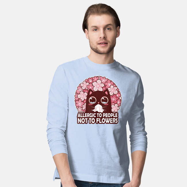 Allergic To People Not To Flowers-Mens-Long Sleeved-Tee-erion_designs