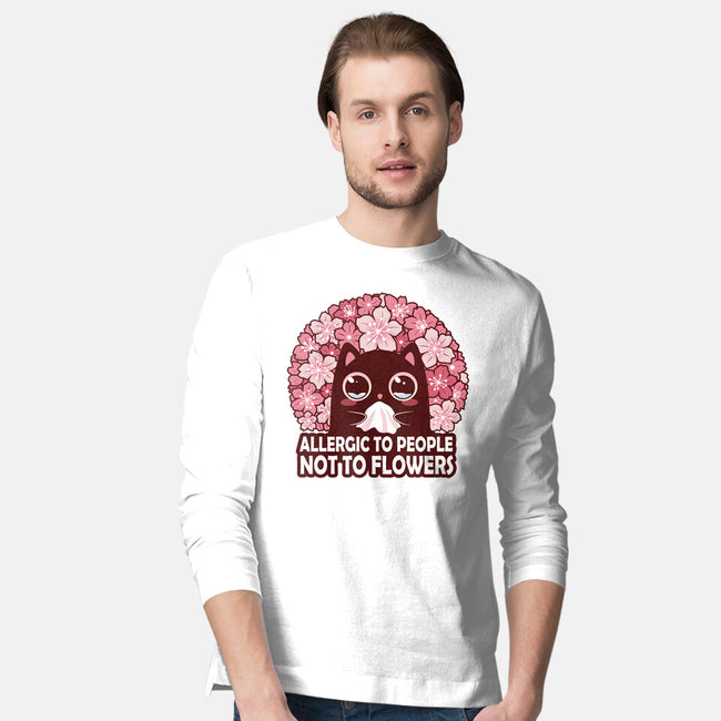 Allergic To People Not To Flowers-Mens-Long Sleeved-Tee-erion_designs
