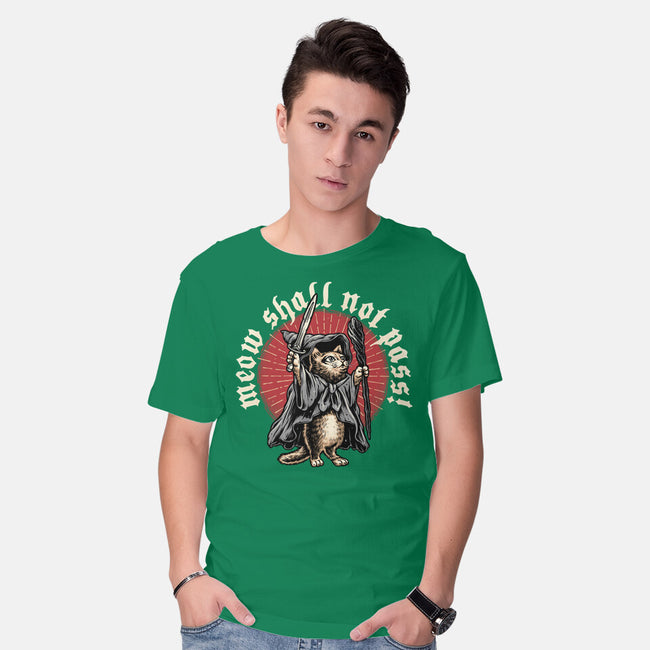 Meow Shall Not Pass-Mens-Basic-Tee-momma_gorilla