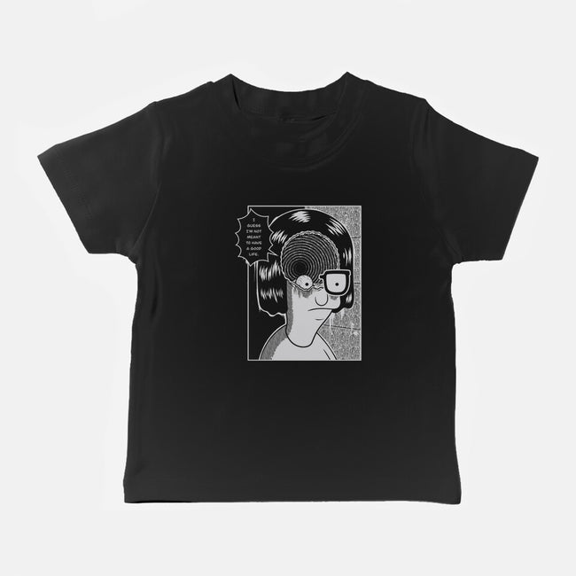 Downward Spiral-Baby-Basic-Tee-Jorgetiradoart