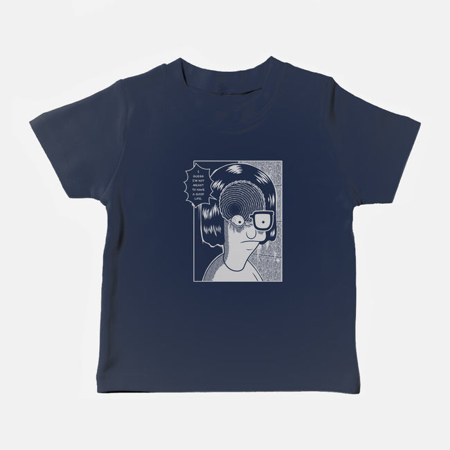 Downward Spiral-Baby-Basic-Tee-Jorgetiradoart