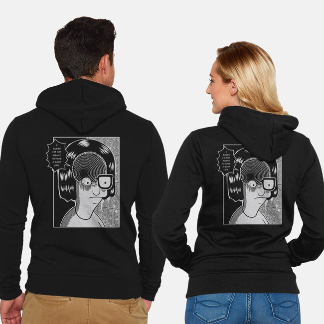 Downward Spiral-Unisex-Zip-Up-Sweatshirt-Jorgetiradoart