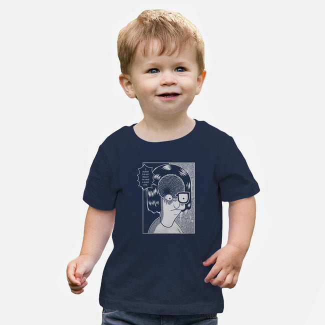 Downward Spiral-Baby-Basic-Tee-Jorgetiradoart