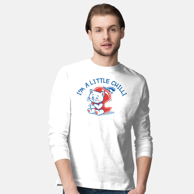 I'm A Little Chilli Cat-Mens-Long Sleeved-Tee-worlddominationforcats
