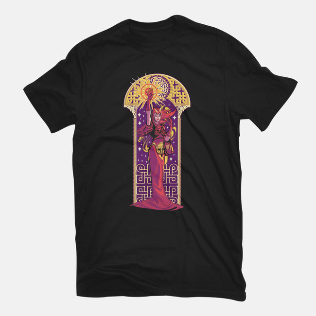 Witch Art Nouveau-Womens-Basic-Tee-Samuel