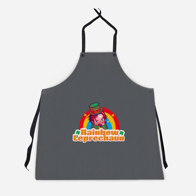 Rainbow Leprechaun-Unisex-Kitchen-Apron-Samuel