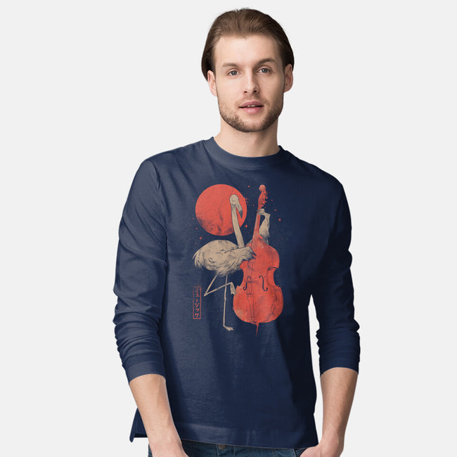 Flamingo Song-Mens-Long Sleeved-Tee-eduely
