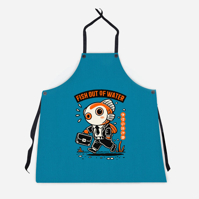 Fish Out Of Water-Unisex-Kitchen-Apron-Popnotic