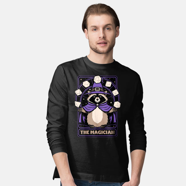 Raccoon RPG Wizard-Mens-Long Sleeved-Tee-Studio Mootant