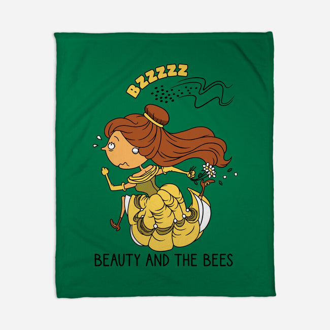 Beauty And The Bees-None-Fleece-Blanket-imisko