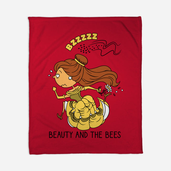 Beauty And The Bees-None-Fleece-Blanket-imisko