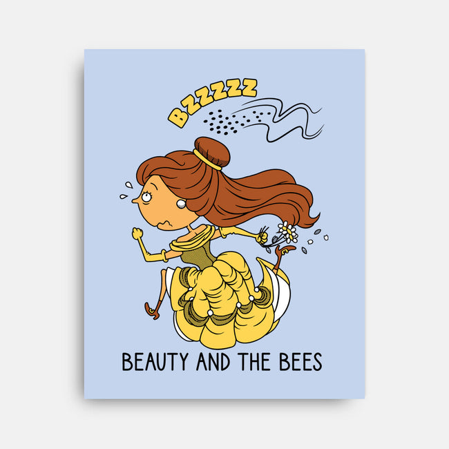 Beauty And The Bees-None-Stretched-Canvas-imisko