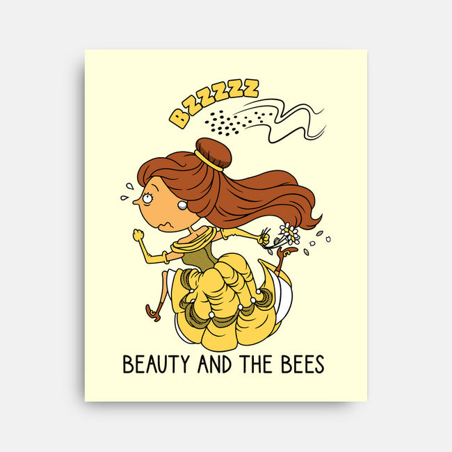 Beauty And The Bees-None-Stretched-Canvas-imisko