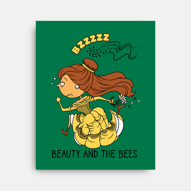 Beauty And The Bees-None-Stretched-Canvas-imisko