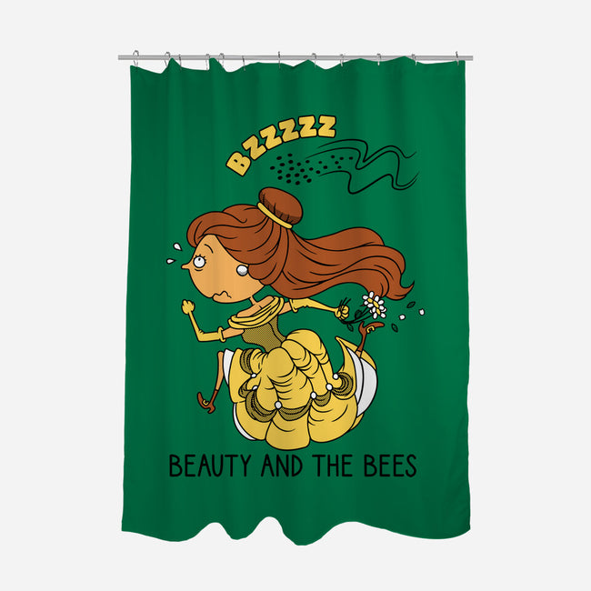 Beauty And The Bees-None-Polyester-Shower Curtain-imisko