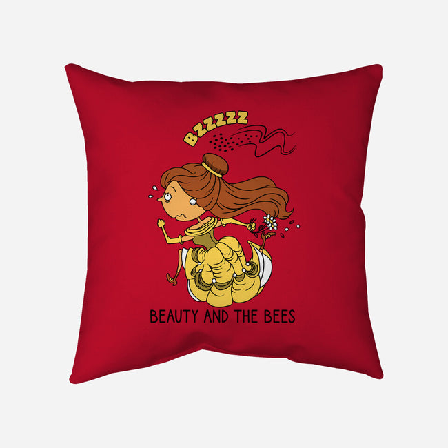 Beauty And The Bees-None-Removable Cover w Insert-Throw Pillow-imisko