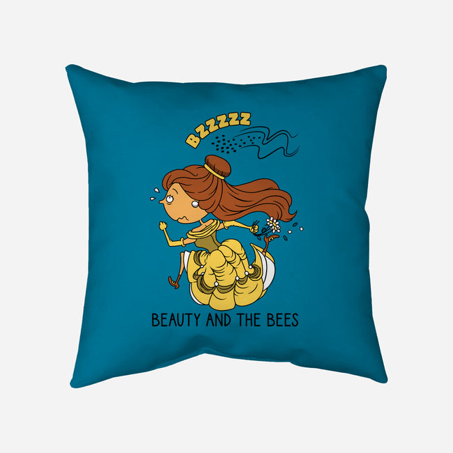 Beauty And The Bees-None-Removable Cover w Insert-Throw Pillow-imisko