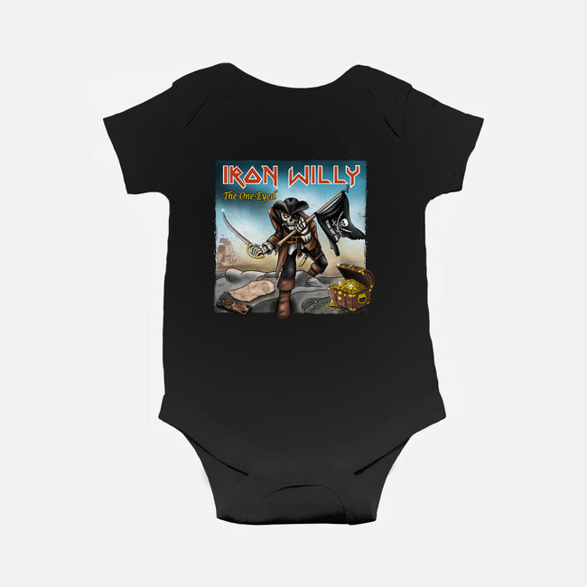 Iron Willy The One-Eyed-Baby-Basic-Onesie-NMdesign