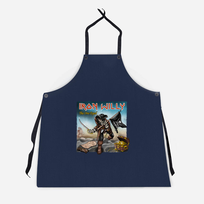 Iron Willy The One-Eyed-Unisex-Kitchen-Apron-NMdesign
