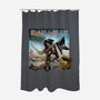 Iron Willy The One-Eyed-None-Polyester-Shower Curtain-NMdesign