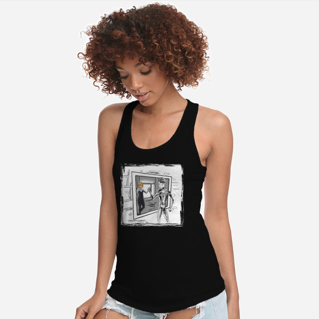 Take On Me Gwen-Womens-Racerback-Tank-zascanauta