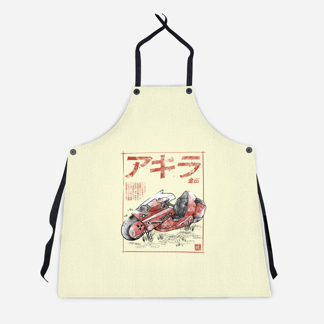 K-1988 Sumi-e-Unisex-Kitchen-Apron-Astrobot Invention