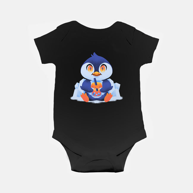 Bubble Tea Penguin-Baby-Basic-Onesie-FunkVampire