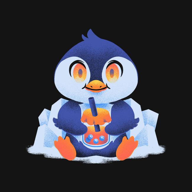 Bubble Tea Penguin-None-Fleece-Blanket-FunkVampire