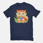 Bubble Tea Fox-Womens-Fitted-Tee-FunkVampire