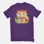 Bubble Tea Fox-Womens-Fitted-Tee-FunkVampire