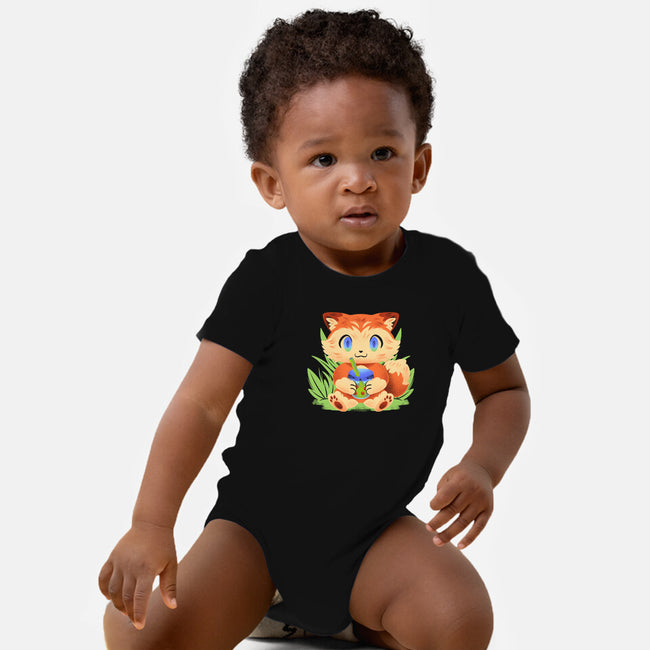 Bubble Tea Fox-Baby-Basic-Onesie-FunkVampire