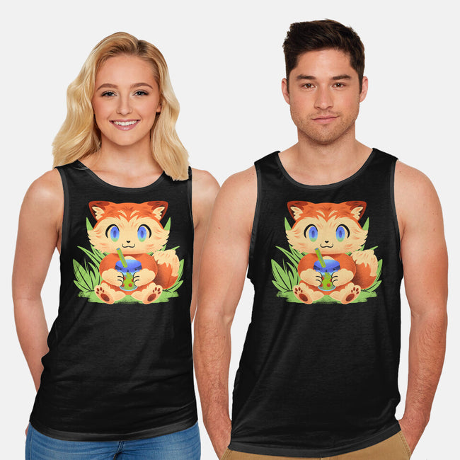 Bubble Tea Fox-Unisex-Basic-Tank-FunkVampire